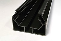 Профиль скрытой потолочной гардины 1 рядной АМ-1 цвет черный. (длинна 3,2 м.)