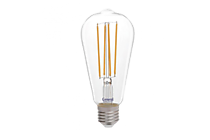 Лампа E27 светодиодная филамент ДЕКОР 10Вт 2700К 870Лм 230В прозрачный GENERAL.                    