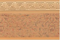 Потолочный карниз Греция 5 см. песок/золото с поворотами 170 см.