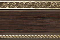 Потолочный карниз Есенин 7 см. венге/золото с поворотами 330 см.