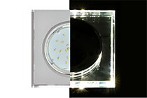 Светильник Ecola GX53 H4 LD5311 Glass Стекло Квадрат скошенный край с подсветкой хром - хром (зеркал