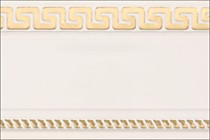 Потолочный карниз Греция 7 см. белый/золото с поворотами 410 см.