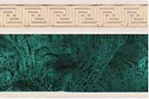 Потолочный карниз Греция 5 см. зеленый/золото с поворотами в упаковке