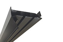 Профиль скрытой потолочной гардины 2-х рядной ПК-15 цвет черный. (длинна 3,2 м.)