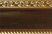 Потолочный карниз Есенин 7 см. олива/золото с поворотами в упаковке