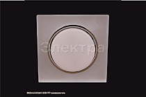 Светильник Ecola GX53 H4 LD5311 Glass Стекло Квадрат скошенный край с подсветкой хром - матовый
