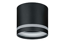 Светильник Ecola GX53 H4 5393 накладной СПОТ без обода с полосой Черный матовый 83x87 SS531BECB.