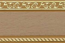 Потолочный карниз Есенин 7 см. тиама/золото с поворотами в упаковке