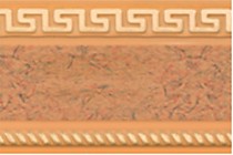 Потолочный карниз Греция 7 см. песок/золото с поворотами 150 см.
