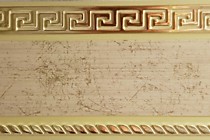 Потолочный карниз Греция 7 см. оникс/золото с поворотами в упаковке