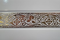 Потолочный карниз Грация 7 см. цвет белый/золото с поворотами в упаковке